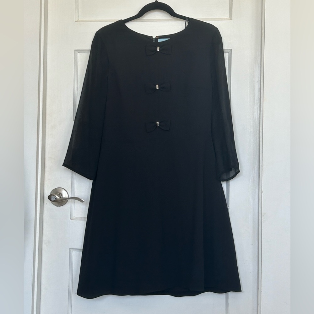 CeCe Black 3/4 Sleeve Dress